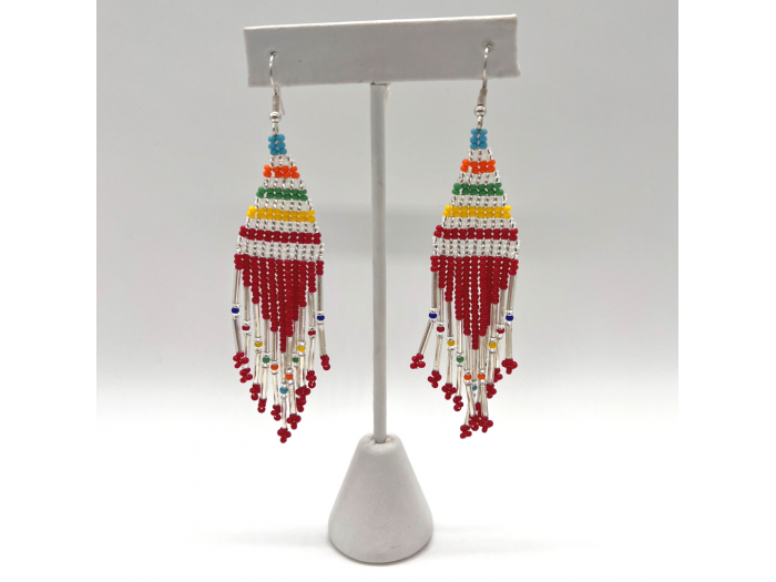 Rainbow Tassel Earrings